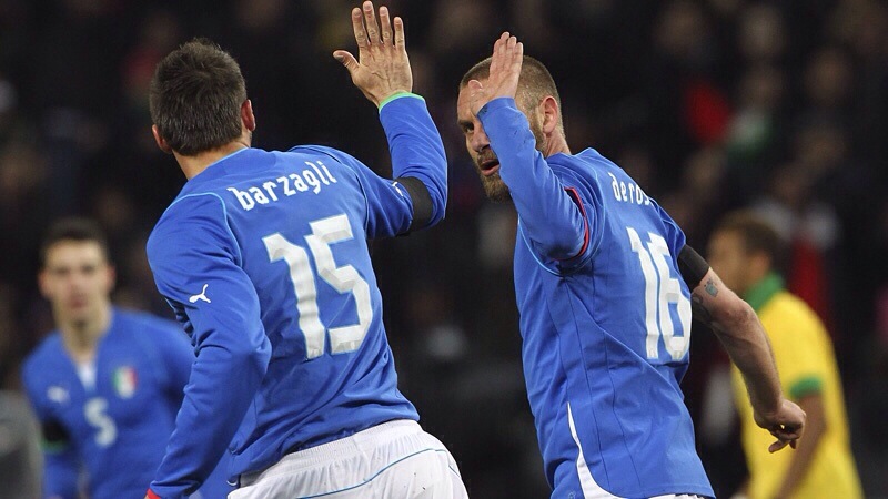 De Rossi e Barzagli fermi... Daniele De Rossi e Andrea Barzagli