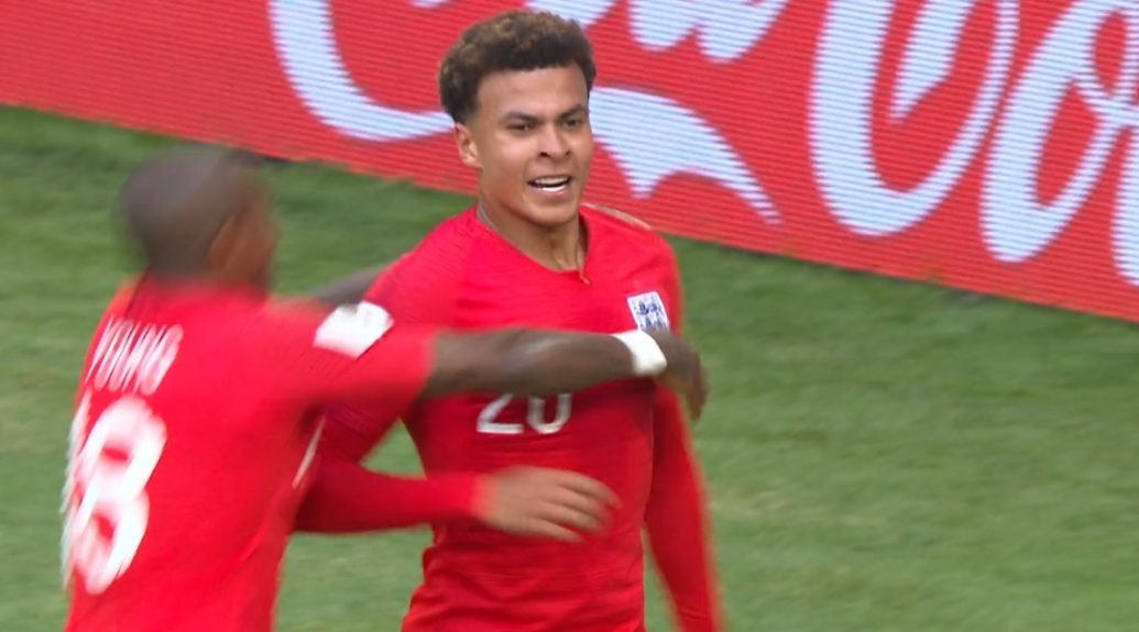 Svezia vs Inghilterra 0 - 2 Esultanza di Dele Alli
